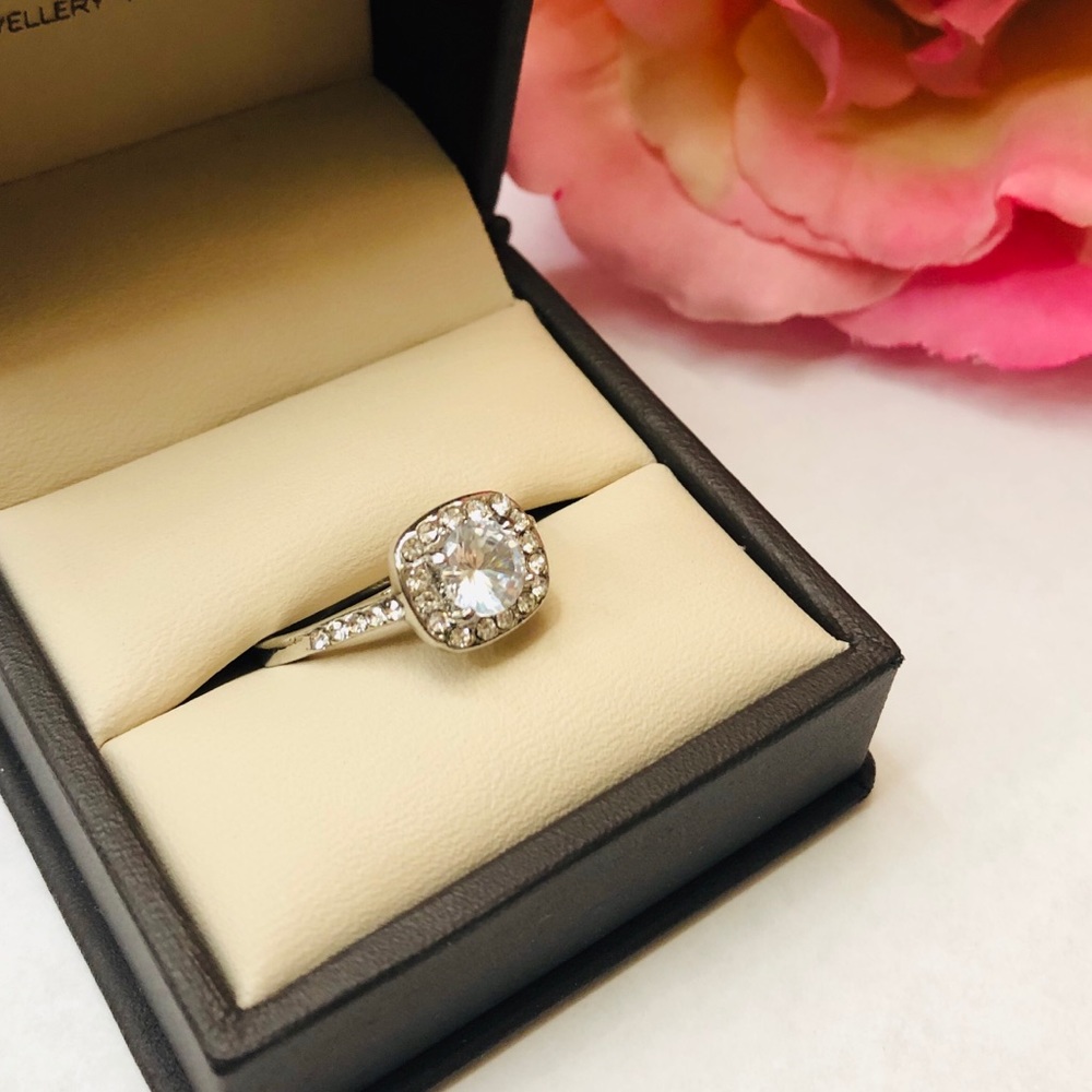 White Sapphire Promise Ring Size 8